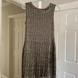 Gold sequin party dress